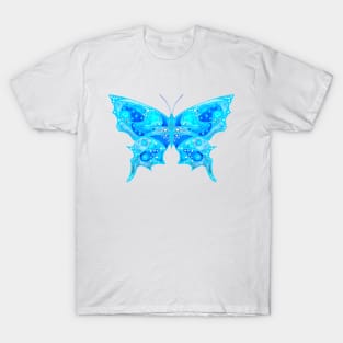 Abstract Blue Butterfly T-Shirt